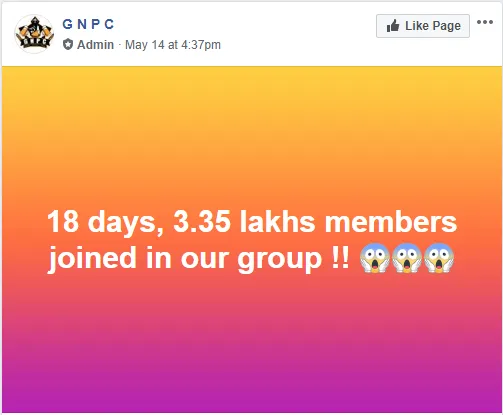 GNPC - ‘Glassile Nurayum Plateile Curryum’ Facebook Group Gross 3.35 Lakh Members in 18 days