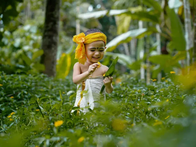 A home Onam celebration in Kerala